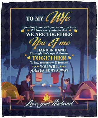 To My Wife Spending Time, White, Cozy Plush Fleece Blanket - 50x60