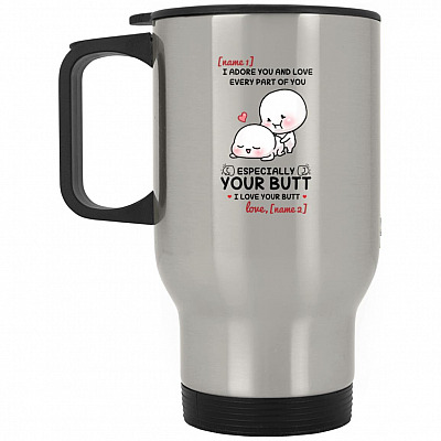 14 oz. Silver Travel Mug