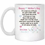 Personalized Happy, White, 11 oz. White Mug