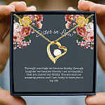 Sister In Law Through Marriage We Became Family Forever Love Pendant Necklace - Gift For Sister-In-Law