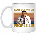 Scale Doesn't Lie People Lie Coffee Mug - Beer Stein - Water Bottle - Color Changing Mug, White, 11 oz. White Mug
