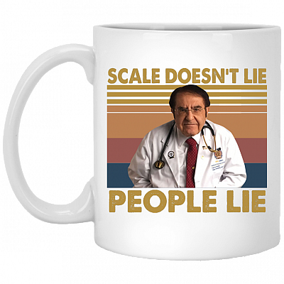 Scale Doesn't Lie People Lie Coffee Mug - Beer Stein - Water Bottle - Color Changing Mug, White, 11 oz. White Mug