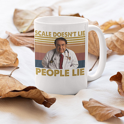 Alternative view of Scale Doesn't Lie People Lie Coffee Mug - Beer Stein - Water Bottle - Color Changing Mug