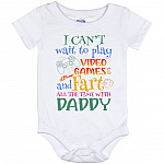 I Can't Wait, White, Baby Onesie - 12 Month