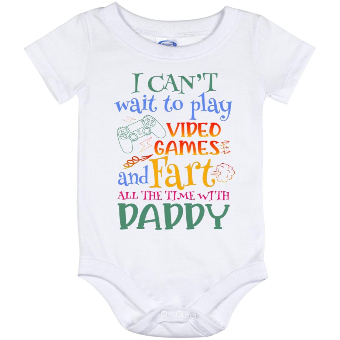 I Can't Wait, White, Baby Onesie - 12 Month