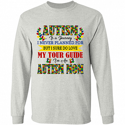 autism hoodie, Ash, Long Sleeve