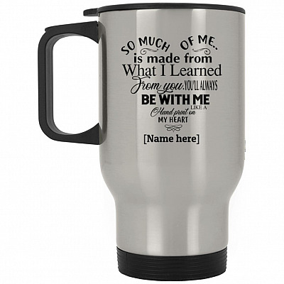 14 oz. Silver Travel Mug