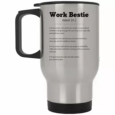 14 oz. Silver Travel Mug