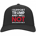 I Support Trump, Black, Twill Cap