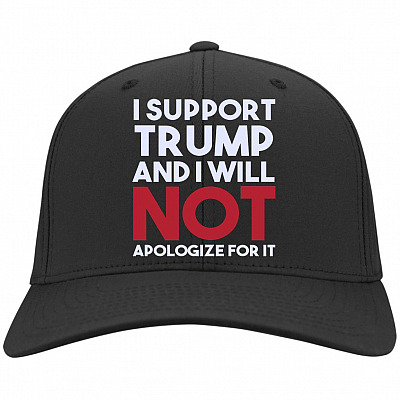 I Support Trump, Black, Twill Cap