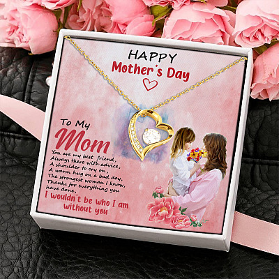To My Mom You Are My Best Friend Always There With Advice Forever Love Necklace-Happy Mother's Day Necklace