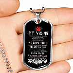 Shieldmaiden To My Viking You Are As Brave As Ragnar I Love You To Valhalla And Back Dog Tag Pendant Necklace - Dog Tag (Silver) Shieldmaiden To My Viking You Are As Brave As Ragnar I Love You To Valhalla And Back Dog Tag Pendant Necklace - Dog Tag (Silver)