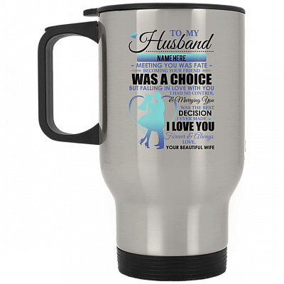 14 oz. Silver Travel Mug