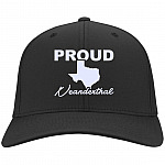Proud Texas Neanderthal Twill Cap, Black, Twill Cap