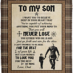 Son Blanket, White, Cozy Plush Fleece Blanket - 50x60