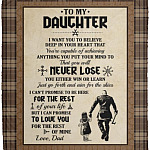 Daughter Blanket, White, Cozy Plush Fleece Blanket - 50x60