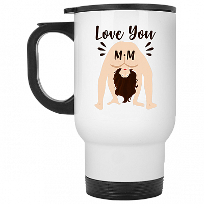 14 oz. White Travel Mug