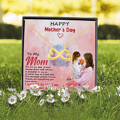 Alternative view of To My Mom You Are My Best Friend Always There with Advice Infinity Heart Pendant Necklace