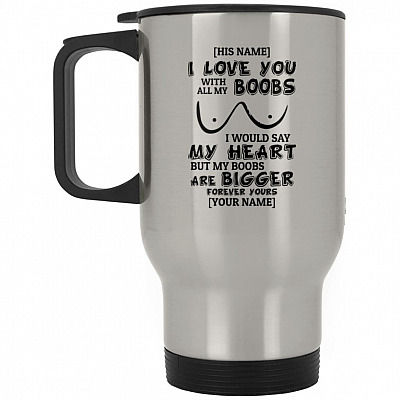 14 oz. Silver Travel Mug