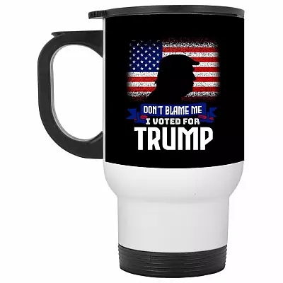 14 oz. White Travel Mug