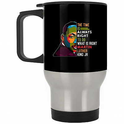 14 oz. Silver Travel Mug