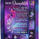 Butterflies Blanket, White, Cozy Plush Fleece Blanket - 50x60