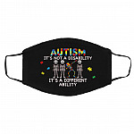 Autism It's Not A Disability It's A Face Mask, Black, Cloth Face Cover – Medium/Large Autism It's Not A Disability It's A Face Mask, Black, Cloth Face Cover – Medium/Large