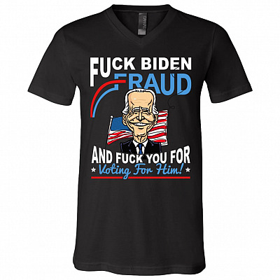 Sleepy Biden Is Not My President, Black, V-Neck T-Shirt