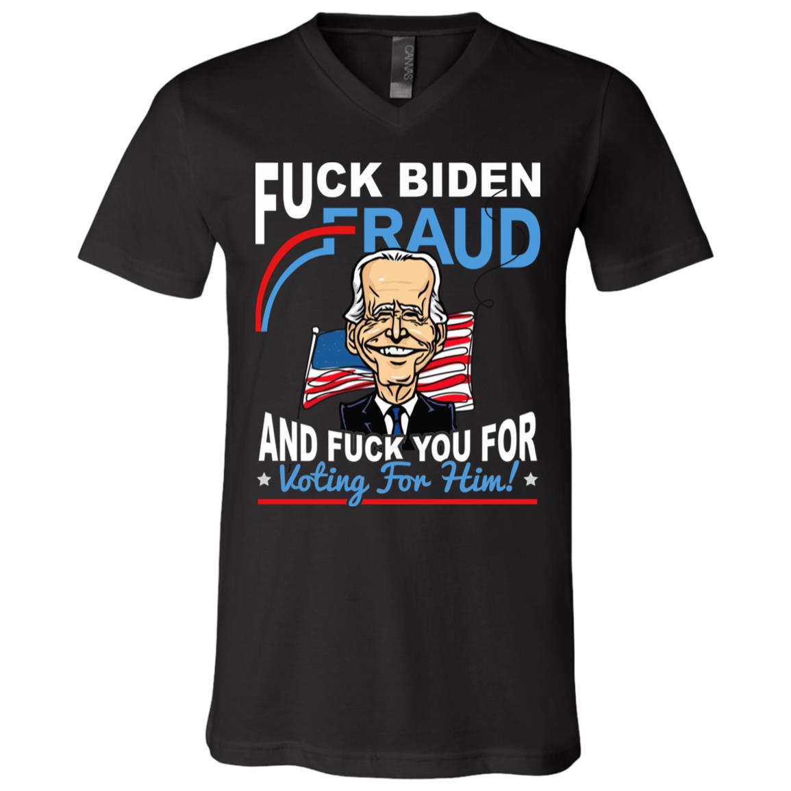 Sleepy Biden Is Not My President, Black, V-Neck T-Shirt