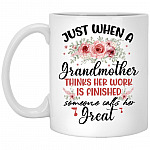When a Grandmother, White, 11 oz. White Mug