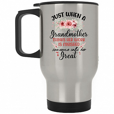 14 oz. Silver Travel Mug