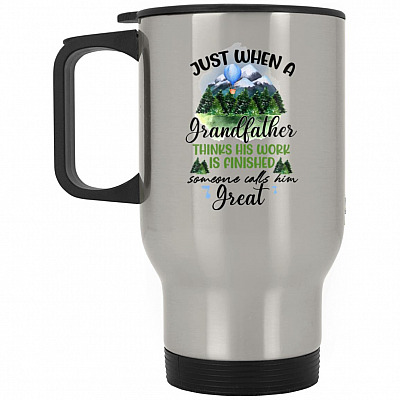 14 oz. Silver Travel Mug