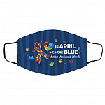 April Mask, White, Cloth Face Cover – Medium/Large