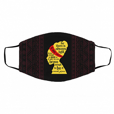 Amanda Mask, White, Cloth Face Cover – Medium/Large