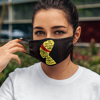 Alternative view of For There Is Always Light if Only We're Brave Enough to See It Washable Reusable Custom - Cloth Face Mask Cover