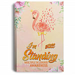 Im Still Standing Orange Flamingo Multiple Sclerosis Awareness Framed Canvas Prints - Unframed Poster, White, 0.75'' Framed Canvas