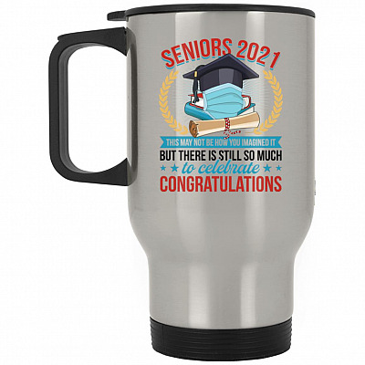 14 oz. Silver Travel Mug