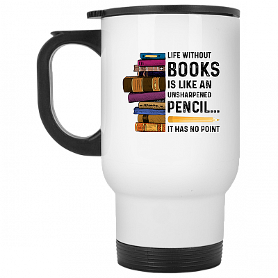 14 oz. White Travel Mug