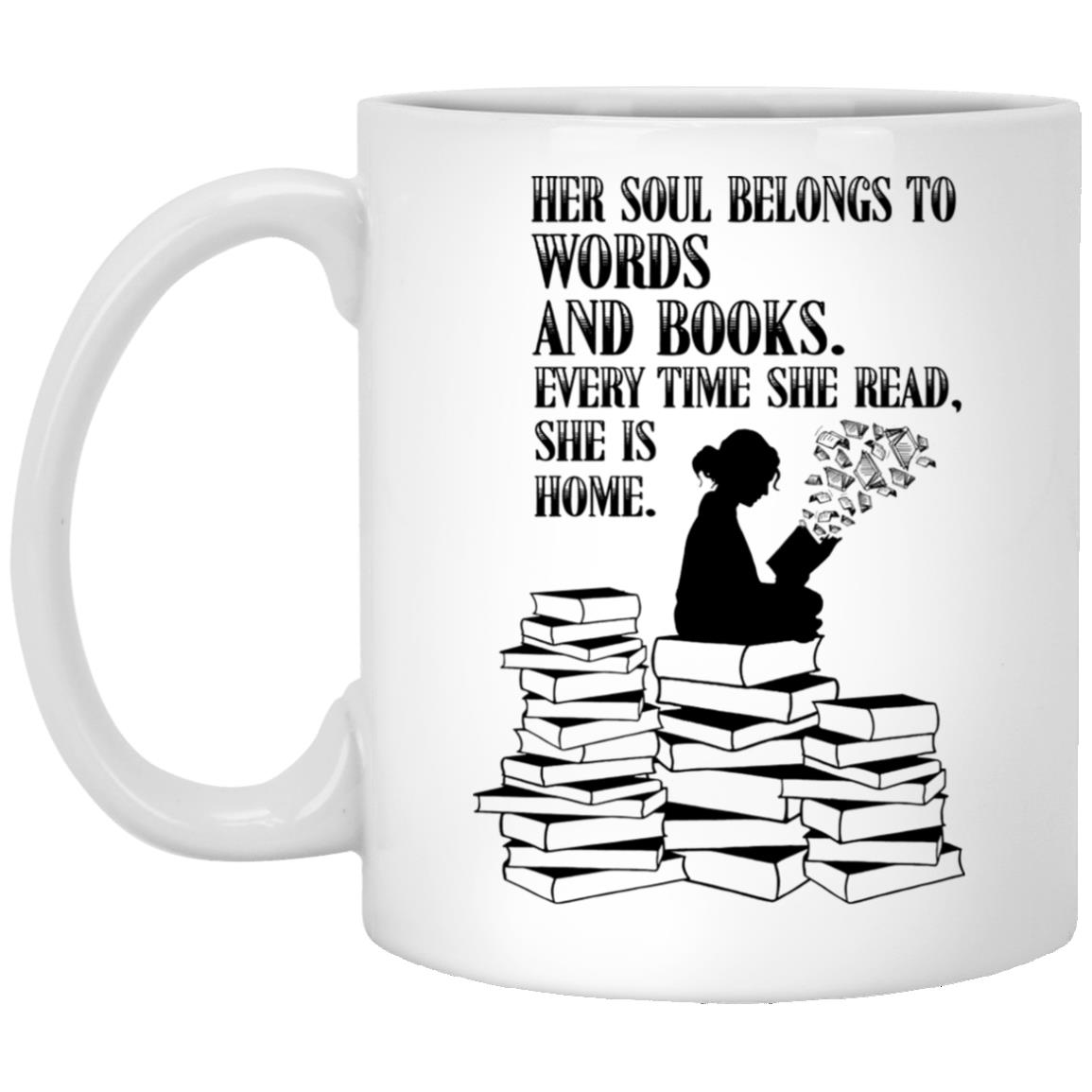 books mug, White, 11 oz. White Mug