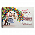Personalized Photo Walk Alongside Me Daddy Gallery Wrapped Framed Canvas Prints-Poster-Home Decor Wall Art, White, 0.75'' Framed Canvas