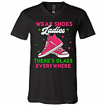 ladies tee, Black, V-Neck T-Shirt
