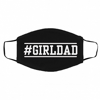Girl Dad mask, Black, Cloth Face Cover – Medium/Large