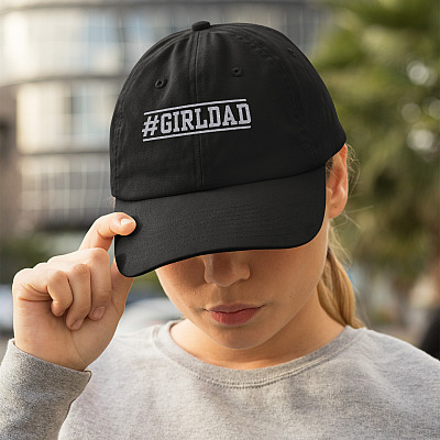 Alternative view of Hashtag Girl Dad Twill Cap - High-Profile Snapback Hat - Trucker Hat - Father Days 2021 Gift
