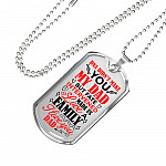 DNA Didn't Make You My Dad but Fate Intervened and Love Made Us Family Dog Tag Pendant Necklace - Dog Tag (Silver)