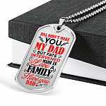 DNA Didn't Make You My Dad but Fate Intervened and Love Made Us Family Dog Tag Pendant Necklace - Dog Tag (Silver)