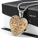 Those We Love Don't Go Away They Fly Besides Us In Heaven Memorial Beloved Butterflies Heart Pendant Necklace - Heart Luxury Necklace (Silver)