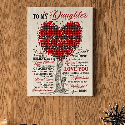 Alternative view of Tree to My Daughter I Want You to Believe Deep in Your Heart Canvas Prints - Poster - Home Decor Wall Art