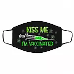 Kiss Mask, Black, Cloth Face Cover – Medium/Large