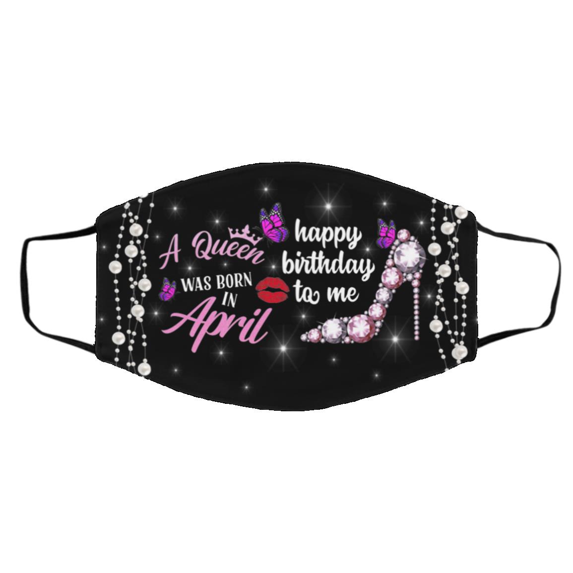 April Mask, Black, Cloth Face Cover – Medium/Large