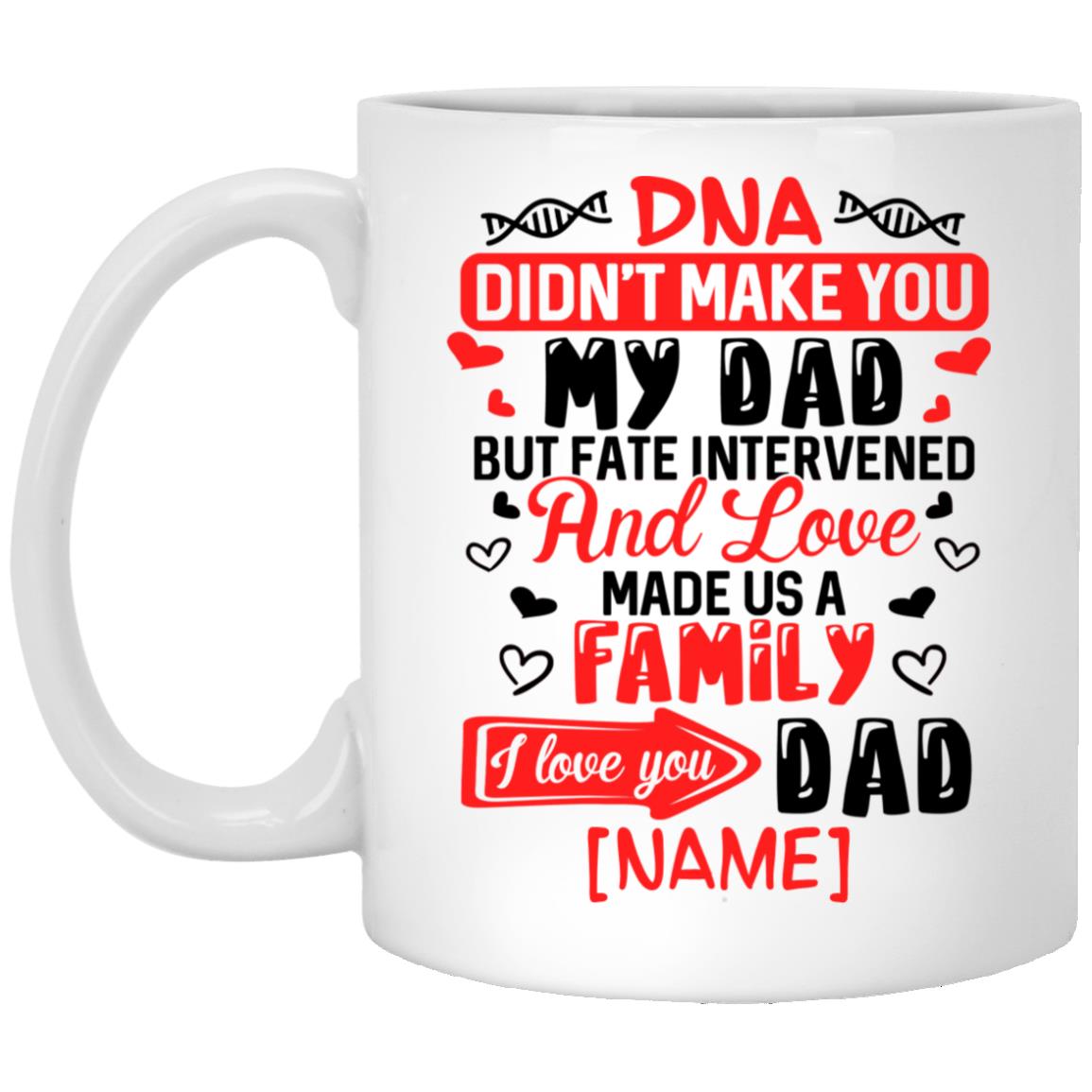 Personalized DNA, White, 11 oz. White Mug